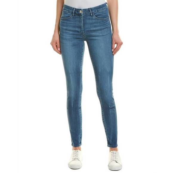 NEW 3X1 women's w3 channel seam helena skinny jeans in blue - Picture 1 of 5